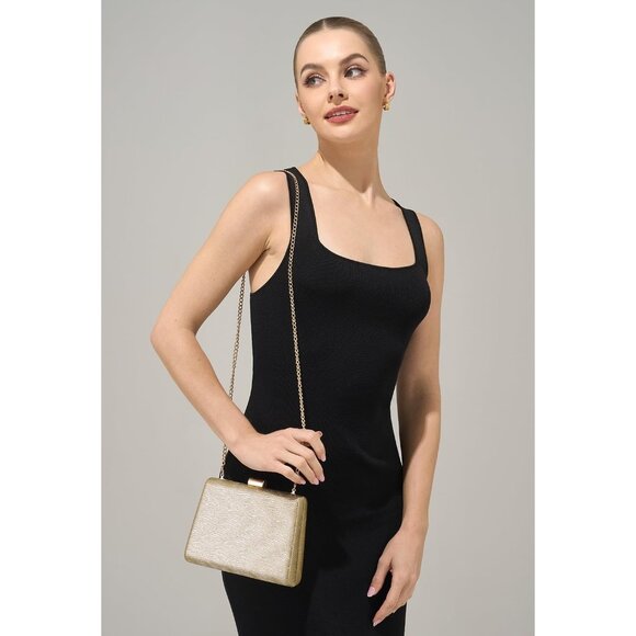 ⚡ Women's Detachable Chain Sparkly Evening Formal Parties Gold Clutch Bag - Picture 3 of 9